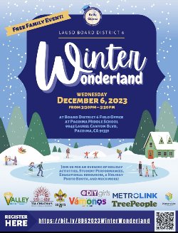 Photo of invitation to Winter Wonderland event